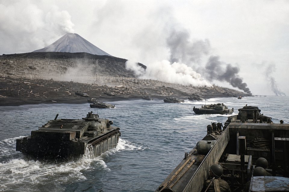 The Battle of Iwo Jima: Landing, Casualties and Legacy (AI-generated image)